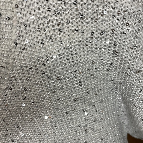 NWOT - sequinned white boxy sweater - buy it now in time for Christmas Dinner! - Picture 2 of 5
